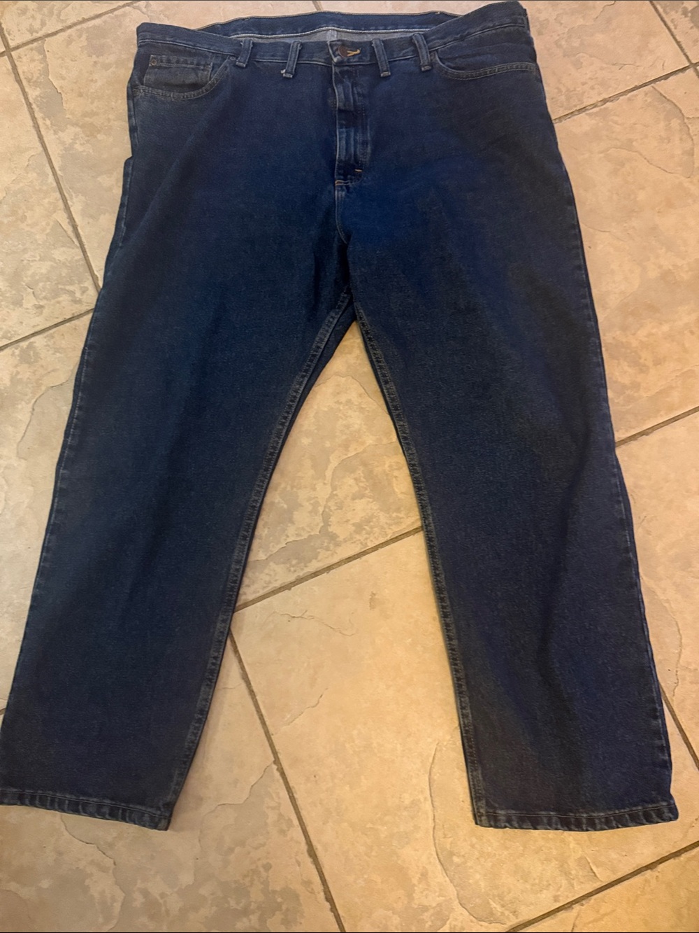 Wrangler Men's Navy Straight-Leg Jeans46x30